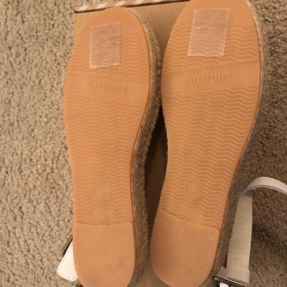 Soludos NWT!☀️ Cadiz Espadrille Sandal in White - Picture 7 of 8